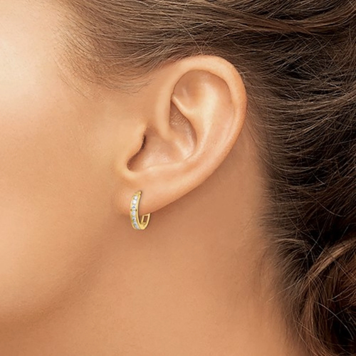 14K Solid Gold Hoop Earrings - 14K Real Gold Hoop - 2mm- 2.5mm - 3mm- ER247 - Picture 15 of 18