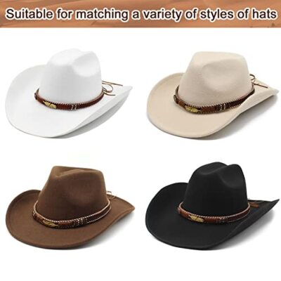 5743 Original Panama Hat + Band For Cowboy Hat Band for Mens Womens Cowboy Hat, Hand Made Classic Hat  main image 4
