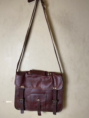 VTG All Leather Men's 15'' Messenger/Laptop Bag-NWOT