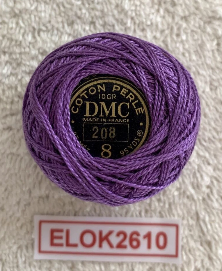 DMC Perle Cotton Thread Size 8 Dark Purple 208 95 Yards - Image 2 of 4
