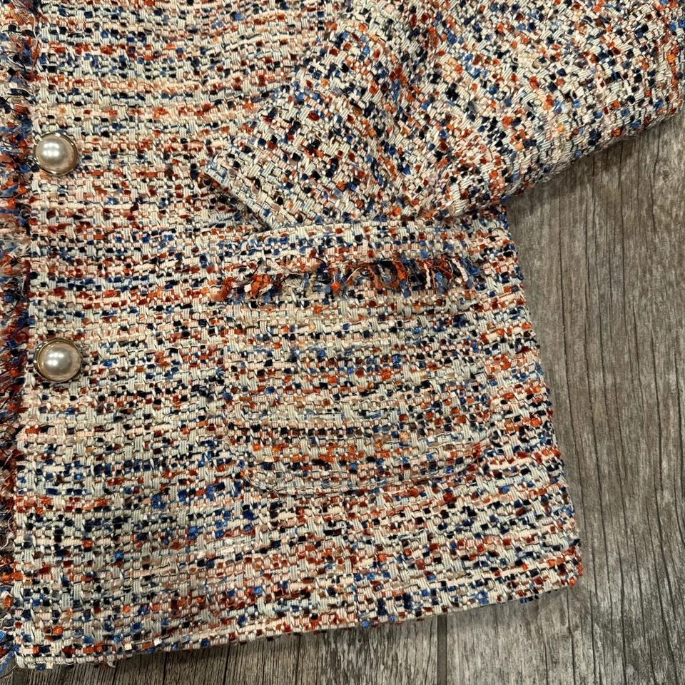 CHAQUETA TWEED DRAPER’S & DAMON’S CONFETTI TALLA BOTÓN PERLA Foto 3 de 4