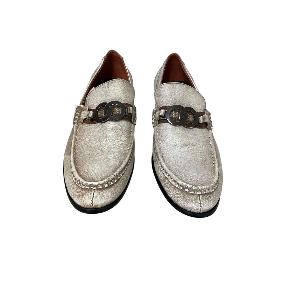 Robert Wayne Patchwork Slip-On Loafers Men\'s Size 8 Tan Gray Multi Textured Men main image 4