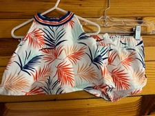 Janie and Jack JJ Sport Outfit Palm Park Top Shorts Size 2T / 3