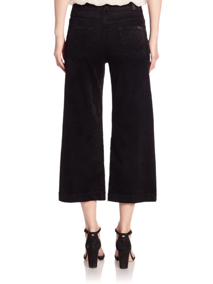 NUEVO 7 For All Mankind Merlot Rojo Pana Culottes Pantalones Cortos Mujer Talla 29 Foto 3 de 3