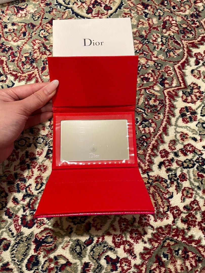Christian Dior Mirror Tri-fold Logo CD Pink Magnet w/Box Novelty