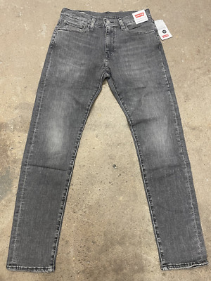 NWT LEVI'S Lot 512 Flex Gray Stretch Slim Taper Fit Denim Men's Jeans 31W x 32L