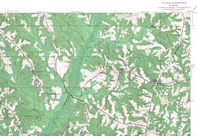 Victoria Quadrangle Alabama 1960 USGS Topo Map 7.5 Minute Topographic