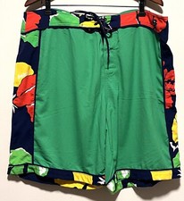 Original Jams Shorts Surf Line Hawaii Green Floral Men s 40