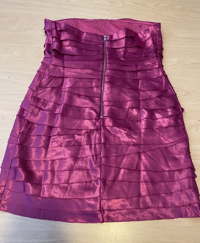 Ruffle Party Cocktail Dress Sweet Color Fuschia Hot Pink Women’s L NEW NWT - 第 9/12 張圖片