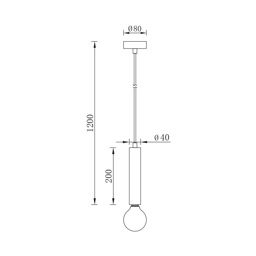 Suspension décorative IP20 noire à puissance 23W pour ampoule E27 - 4
