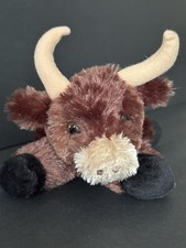 Aurora World Plush - Mini Flopsie - TORO the Dark Brown Bull 8 inch Stuffed Toy