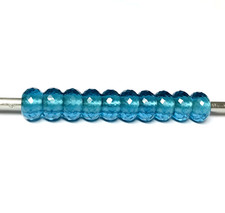 10 Pcs. Sky Blue Topaz Gemstone Big Hole Beads Large Hole Beads 14x8mm Beads