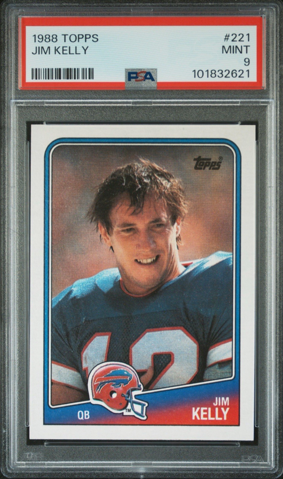 1988 Topps Jim Kelly #221 PSA 9 Mint HOF Buffalo Bills