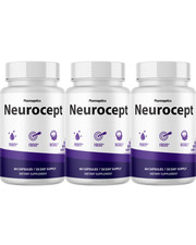 Neurocept- Advanced Formula Overall Brain Health Support Supplement- 3 Bottles
