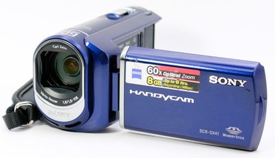 Sony Handycam DCR-SX41 Blue Camcorder 8GB – Carl Zeiss 60x Zoom