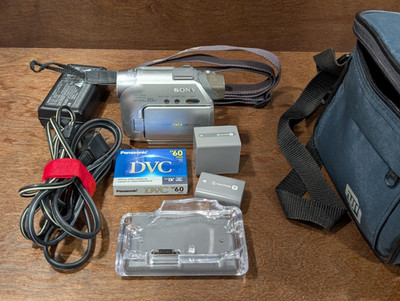 Sony Handycam DCR-HC32 MiniDV Video Recorder Player w/Dock - Working -Read Descr