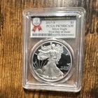 PCGS 2017-S American Silver Eagle Proof PR70 DCAM FDOI 1 oz Silver Cert 84144662