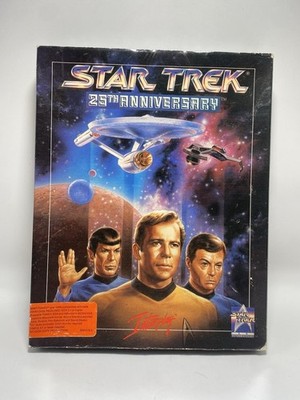 Star Trek 25th Anniversary PC Game Interplay 3.5'' Floppy Disks Big Box IBM Tandy