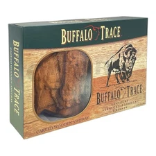 Buffalo Trace Carved Wooden Cigar Ashtray, Brand New In Box, Ships Next Day