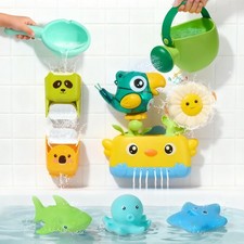 for Ages 1-3 Fun Easy Grip Mold Bath Toys 2-4 Bath Cups Spoon Watering ...