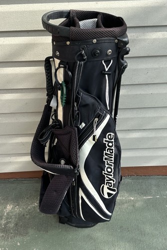TaylorMade 4 Way Stand Golf Bag Black White - Picture 5 of 8