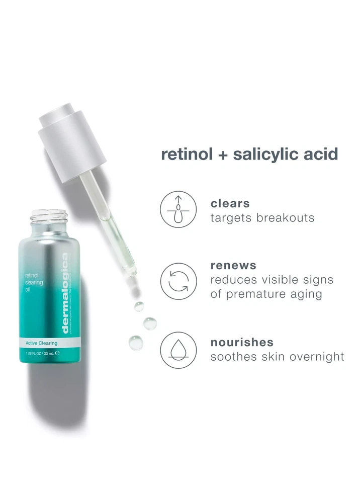 AUTÉNTICO Dermalogica aceite de limpieza de retinoides 1 fl oz/30 ml NUEVO CADUCIDAD 01/2027 Foto 2 de 2