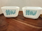 Vintage Pyrex Amish Butterprint #501 - 1.5 Cup Refrigerator Dishes – Set of 2