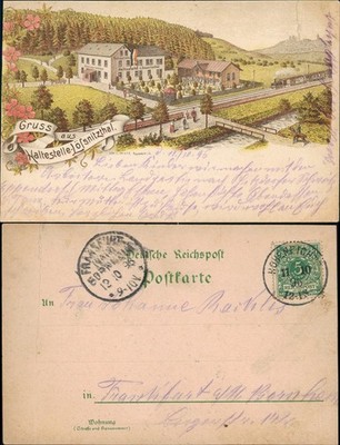 Litho Postcard Eppendorf (Saxony) restoration stop Lössnitzthal 1896