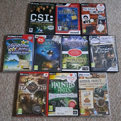 10x Wimmelbild Point & Click PC Spielepaket Mystery Big Fish Puzzle Restposten 20