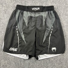 Venum Fight Shorts Mens Medium Black ONE Championship MMA Muay Thai Training