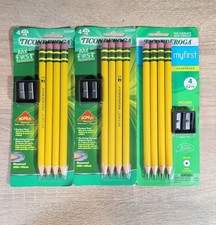 3 x Ticonderoga My First Pencil, 2HB, FAT PENCILS, 4 Ct, w/sharpener