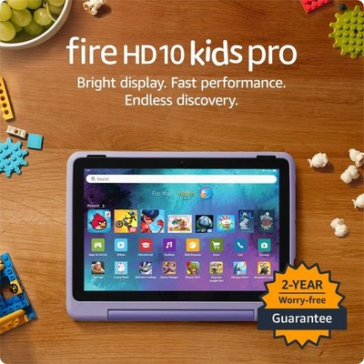 Amazon Fire HD 10 Kids Pro tablet, ages 6-12. Bright 10.1'' HD screen, include...