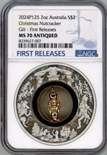 2024 Australia Nutcracker 2oz Silver Coin NGC 70 FR +Box COA