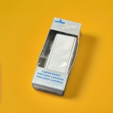   2 Units  Leviton 5611-2WS Decora LED Illuminated Rocker SP Switch,15A  