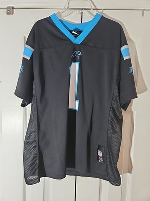 NFL Players Cam Newton #1 NFL Carolina Panthers Jersey Youth Size XL Black
