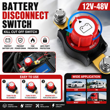 Battery Disconnect Switch Side Post 12v-48v Kill Cut Off Switch For Car Rv Boat Battery Disconnect Switch Side Post 12v-48v Kill Cut Off Switch For Car Rv Boat