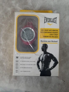 Everlast Women's EVWHR006BK Heart Rate Monitor Pink Rubber Watch w, packaging 	