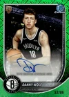 2025-26 Bowman #BCA-DW Danny Wolf Chrome Autographs Green mojo #/99