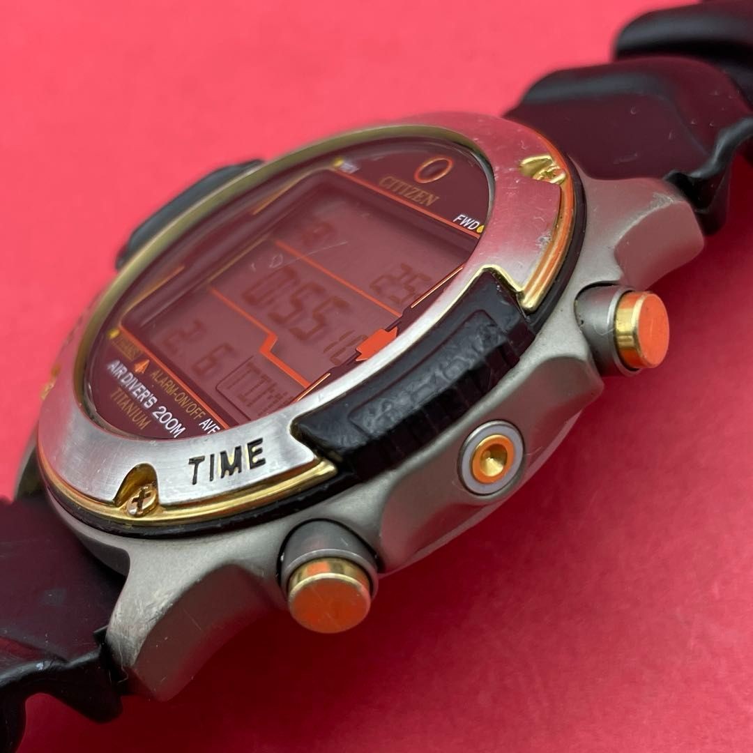 Citizen HYPER Aqualand Titanium Diver D202 Rare/ Top . Battery for
