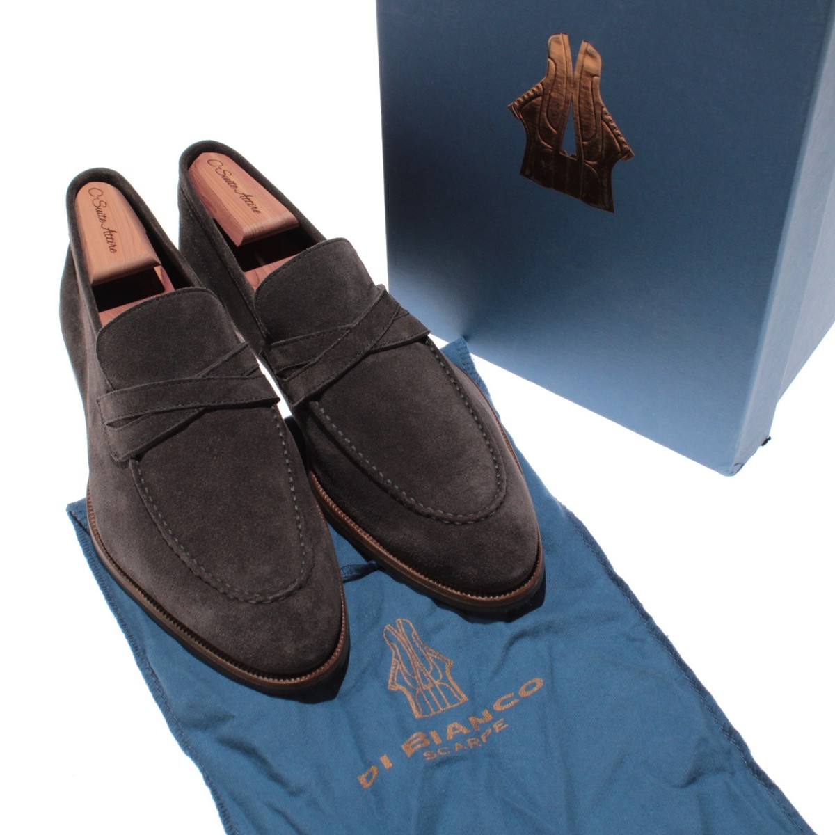 Di Bianco NWB Firenze Suede Loafers Size 7 US in Solid Gray Di Bianco NWB Firenze Suede Loafers Size 7 US in Solid Gray  main image 3