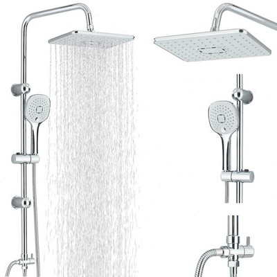 Duschset Duschsystem Regendusche mit Handbrause Duscharmatur Dusche Kopf Chrom