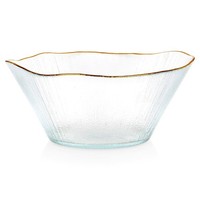 SalatschüSsel Glas 1,2L Goldrand Schale GlasschüSsel Servierschale Vilde 139716
