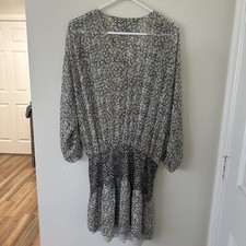 Ulla Johnson Samira Smocked Waist Dress Dove Size 4