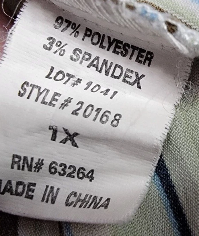 Camisa blusa Dressbarn para mujer talla 1X multicolor a rayas Foto 3 de 4