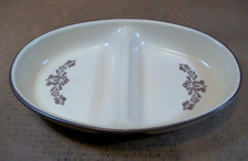 Pfaltzgraff Village Oval Divided Vegetable Bowl/Tray 13" x 8.5"
