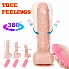 Vibrating/Rotating/Swing Dildo Dong Realistic Penis Cock Suction Cup Sex Toy