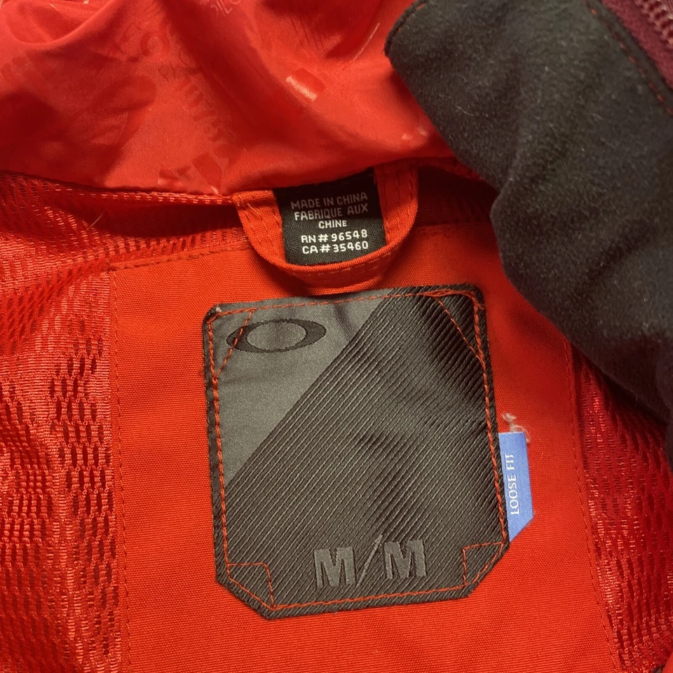 Oakley Men M Ski Snowboard Jacket Coat Hooded Pro-Rider Red Loose Fits like XL - Image 3 of 4