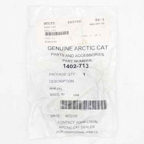 Arctic Cat CVJ Seal Part Number - 1402-713 | eBay