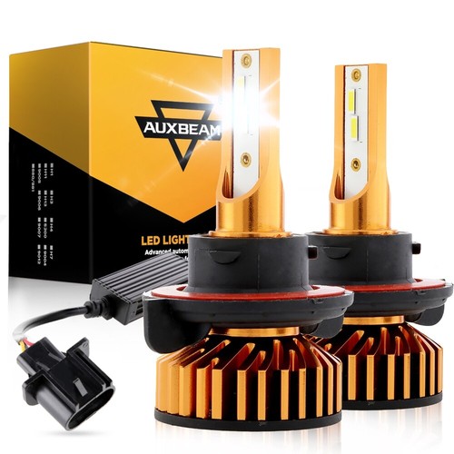 AUXBEAM LED Headlight Bulbs Conversion Kit H13 9008 High Low Beam Super White 2x - 第 1/12 張圖片