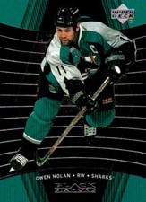 Owen Nolan San Jose Sharks #75 Upper Deck Black Diamond 2000 NHL Hockey Card